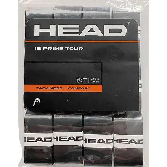 Head Prime Tour 12pk Zwart Overgrips