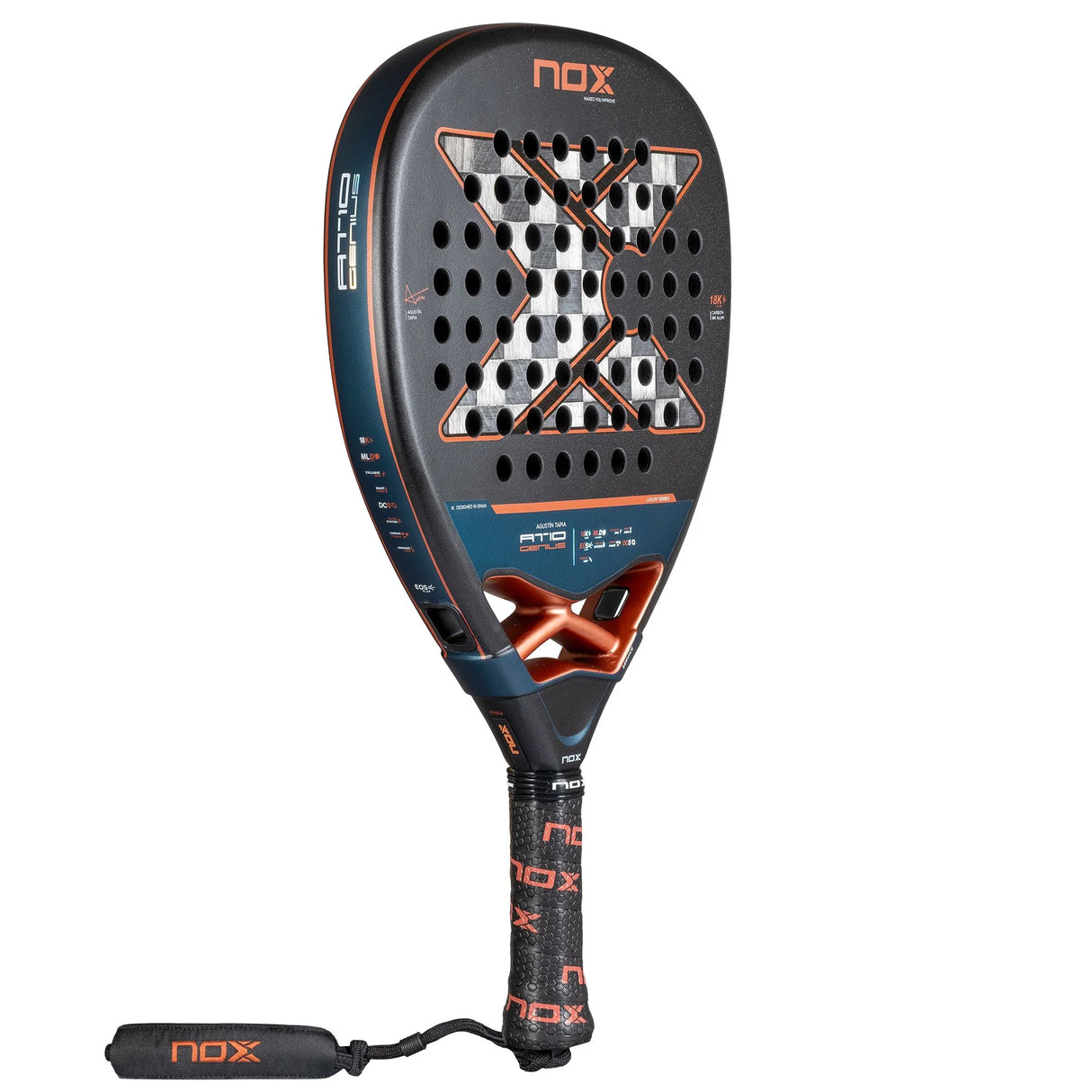 NOX AT10 Genius Attack 18K Alum 2025 by Agustín Tapia Padel Racket