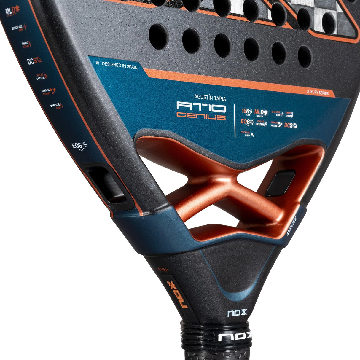 NOX AT10 Genius Attack 18K Alum 2025 by Agustín Tapia Padel Racket